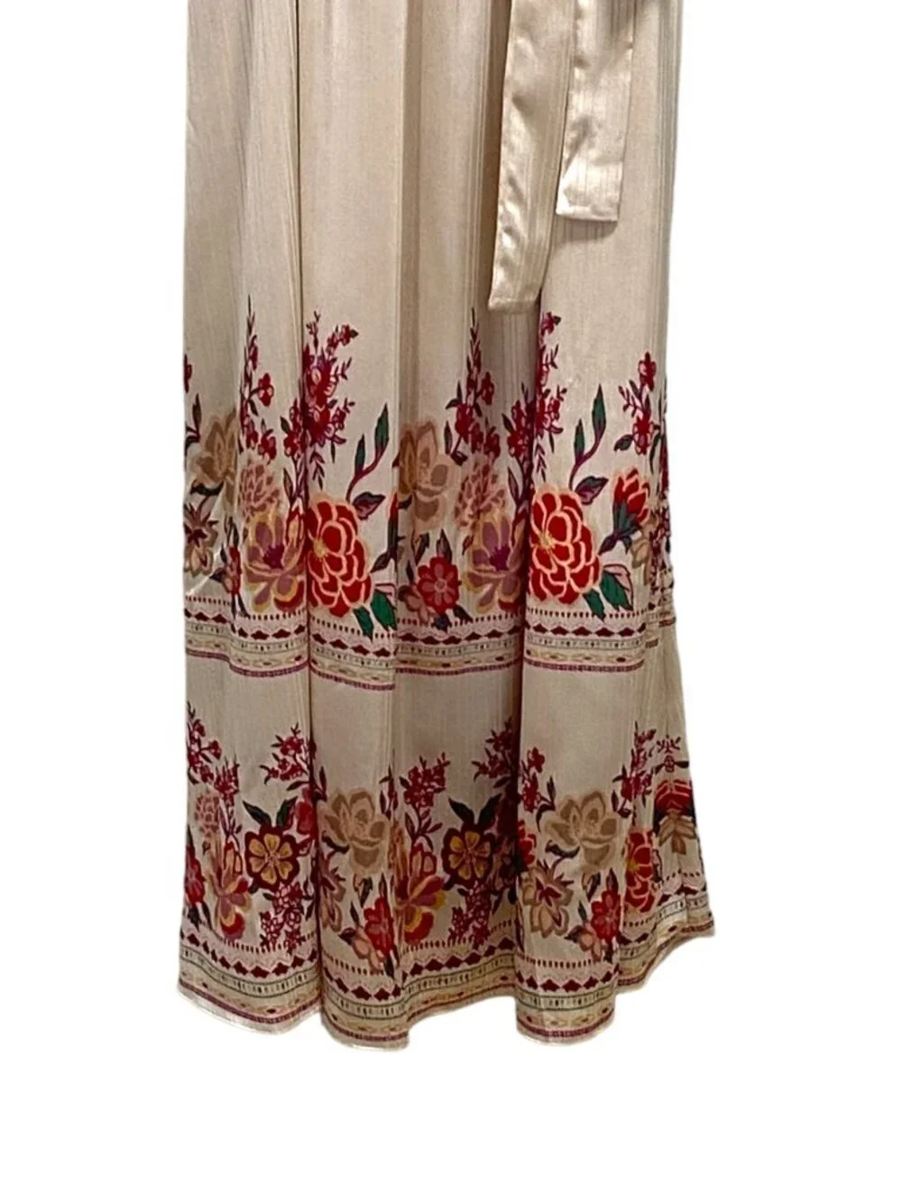 Emily Wonder Maxi Dress Beige Size L NWT Bohemian Cottagecore Spring Wedding